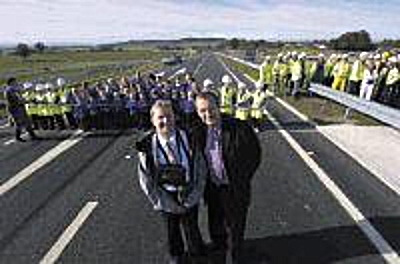 James & Gavin Young on the day the bypass opened