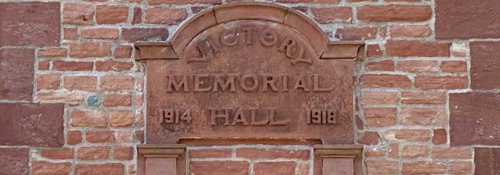 Victory Hall Stone Sign